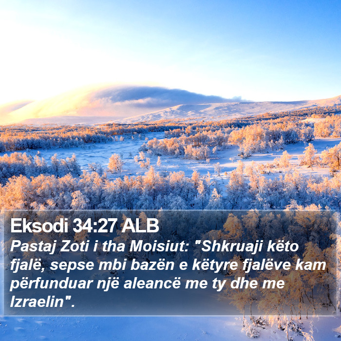 Eksodi 34:27 ALB Bible Study