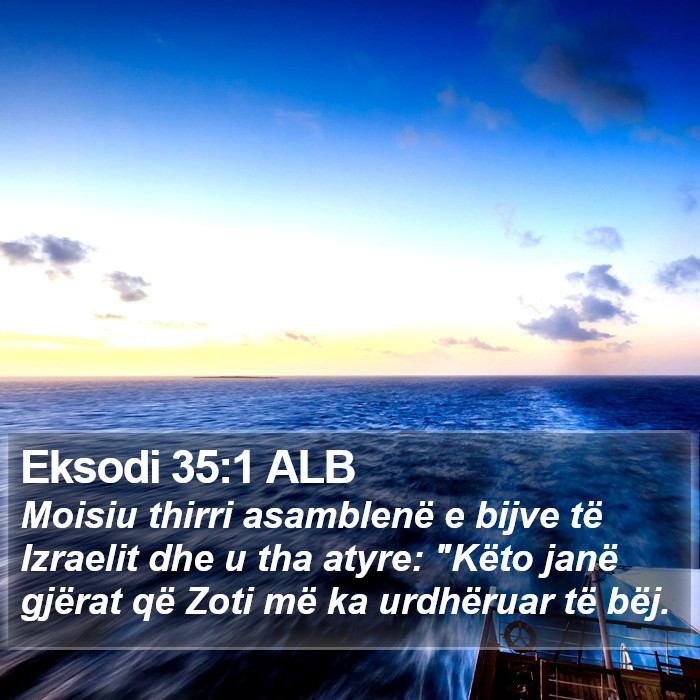 Eksodi 35:1 ALB Bible Study