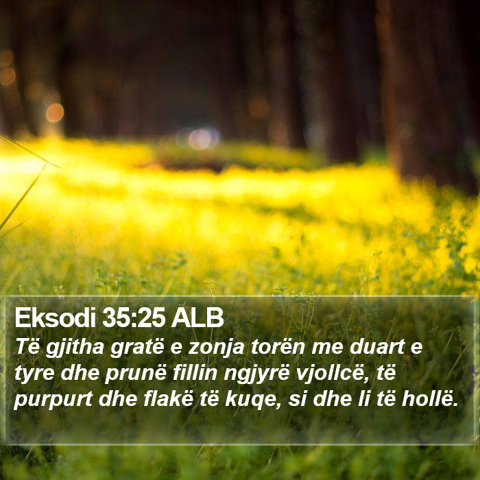 Eksodi 35:25 ALB Bible Study