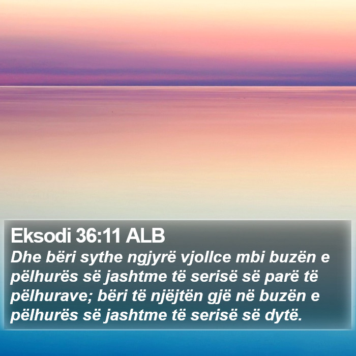 Eksodi 36:11 ALB Bible Study