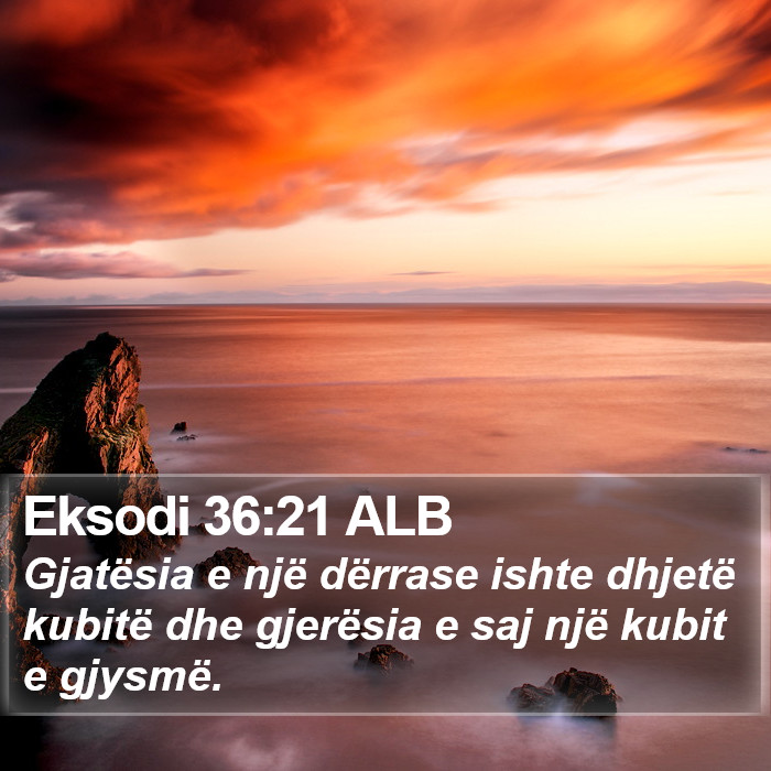 Eksodi 36:21 ALB Bible Study