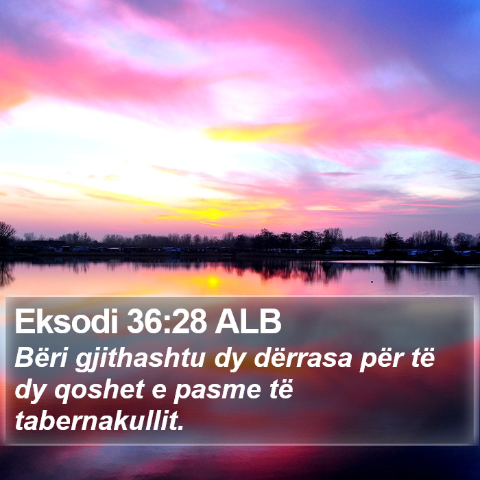 Eksodi 36:28 ALB Bible Study