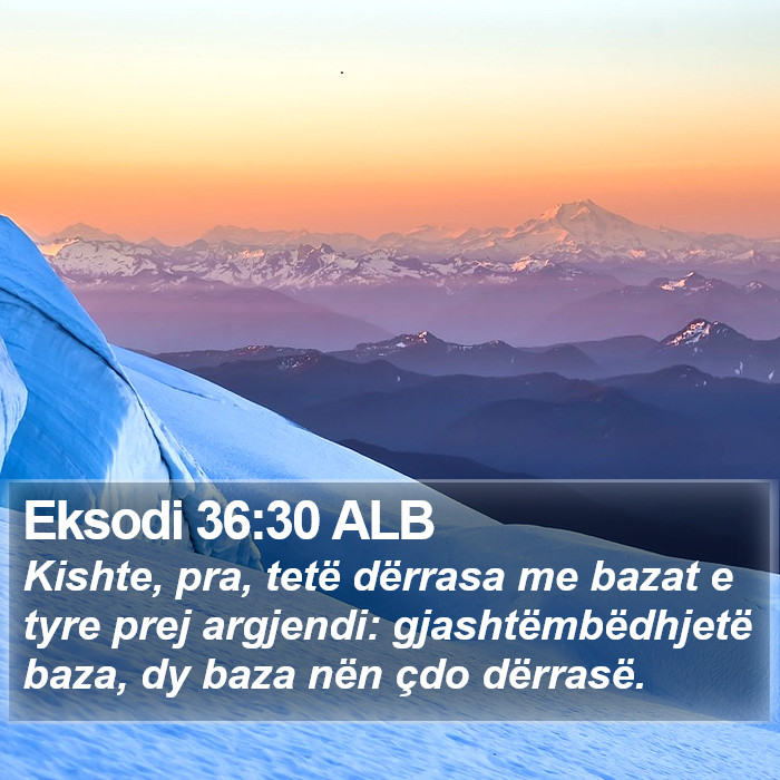 Eksodi 36:30 ALB Bible Study