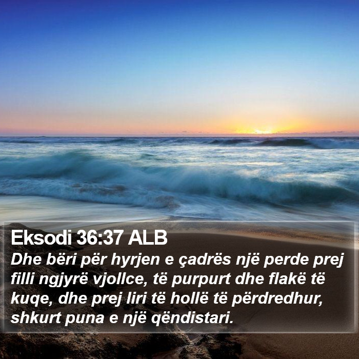 Eksodi 36:37 ALB Bible Study