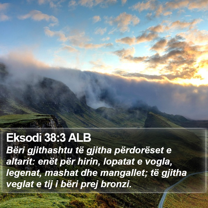 Eksodi 38:3 ALB Bible Study