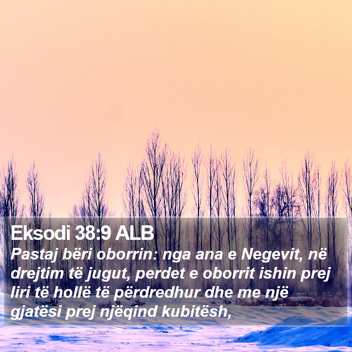 Eksodi 38:9 ALB Bible Study