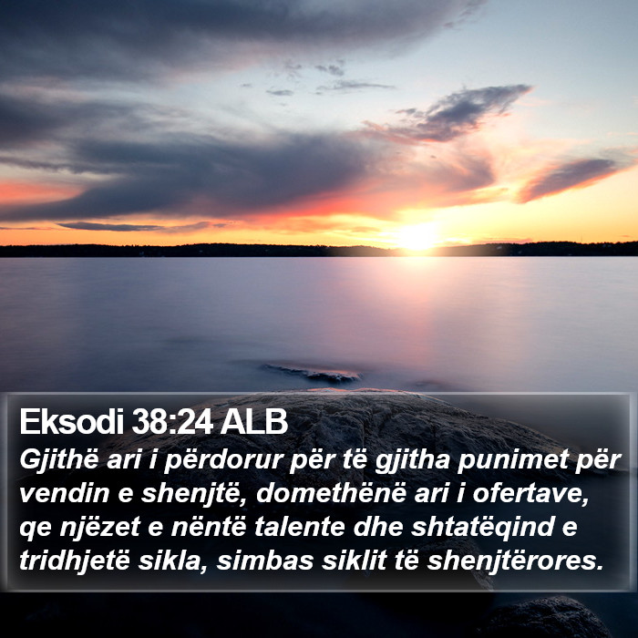 Eksodi 38:24 ALB Bible Study