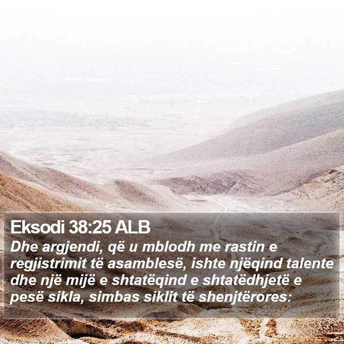 Eksodi 38:25 ALB Bible Study