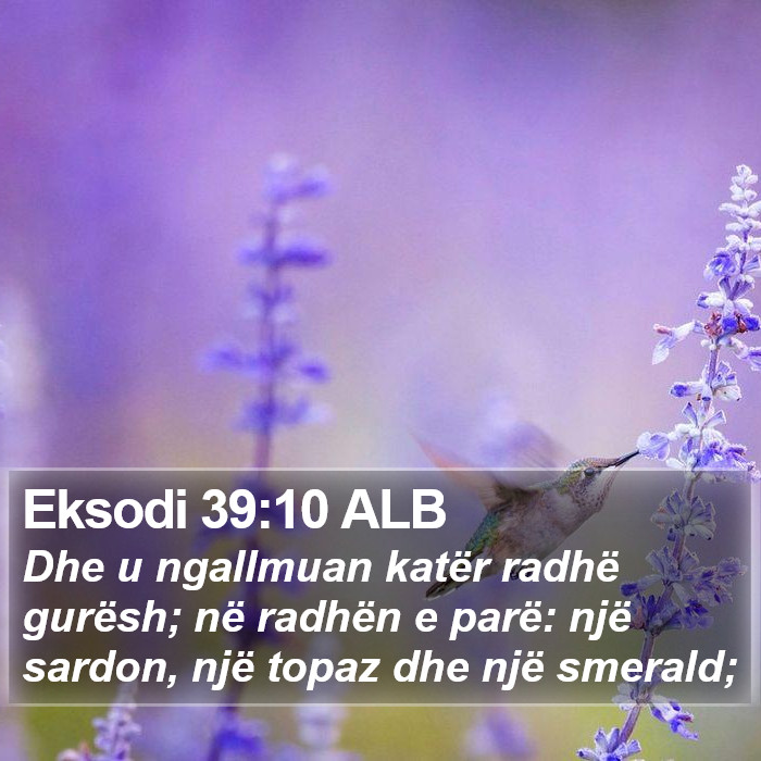 Eksodi 39:10 ALB Bible Study