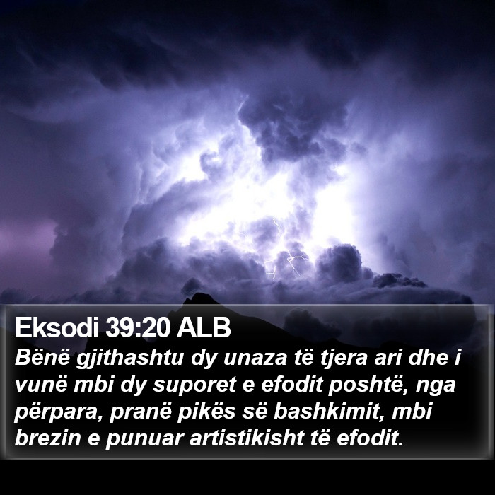 Eksodi 39:20 ALB Bible Study