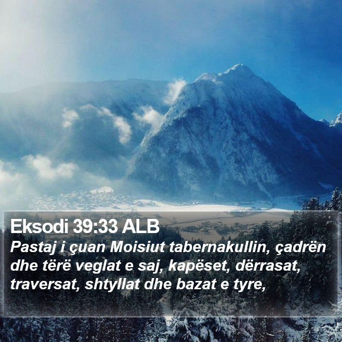 Eksodi 39:33 ALB Bible Study