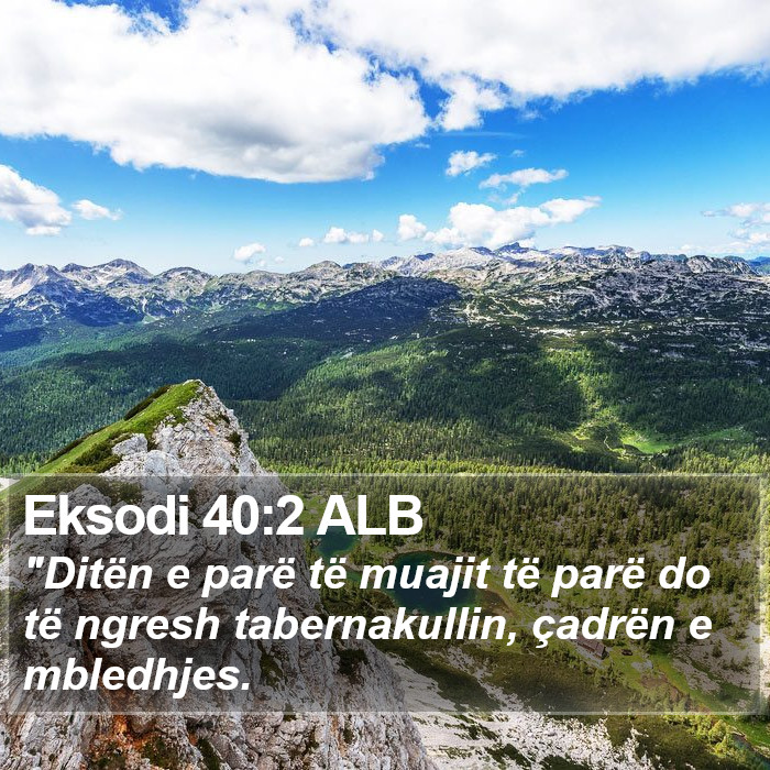 Eksodi 40:2 ALB Bible Study