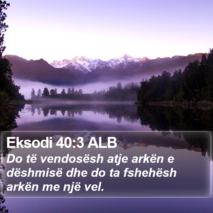 Eksodi 40:3 ALB Bible Study