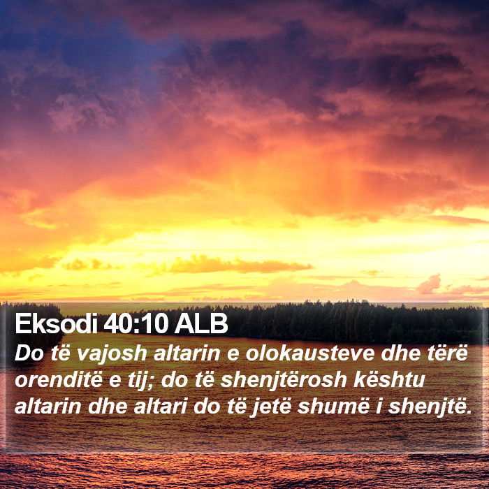 Eksodi 40:10 ALB Bible Study