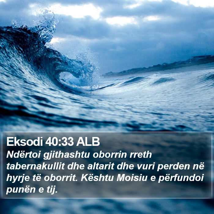 Eksodi 40:33 ALB Bible Study