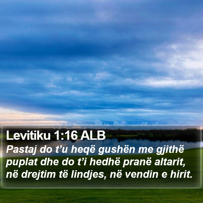 Levitiku 1:16 ALB Bible Study