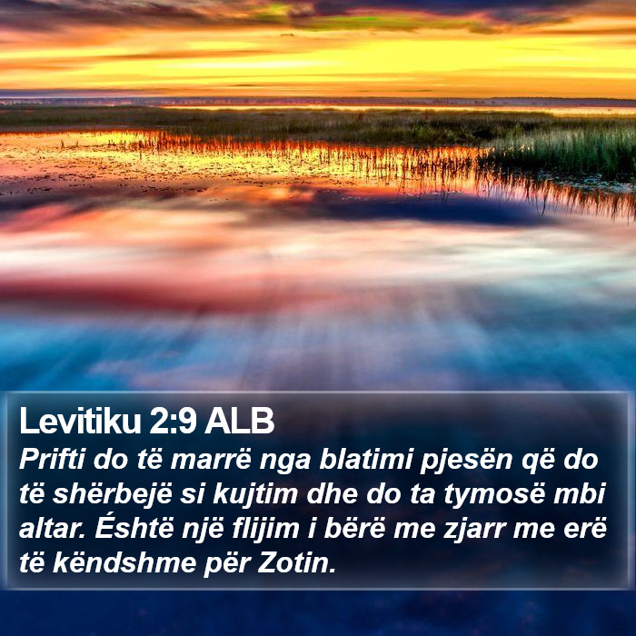 Levitiku 2:9 ALB Bible Study
