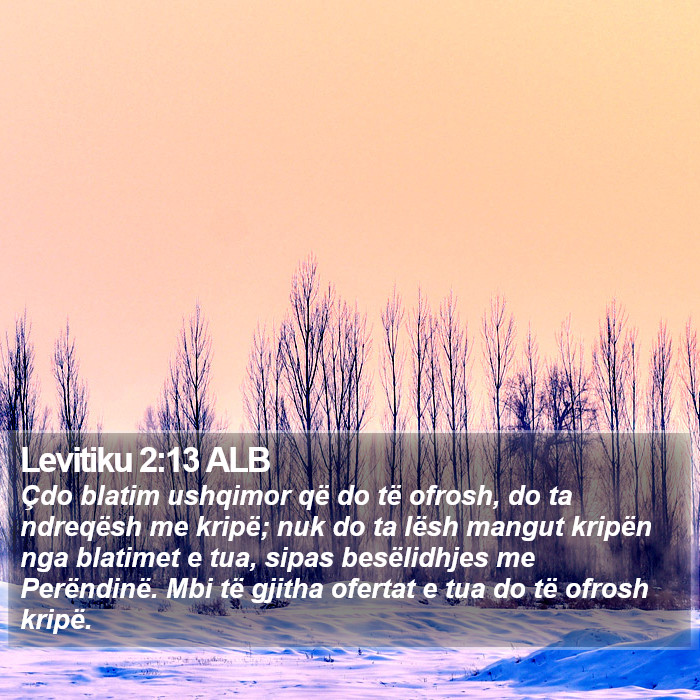 Levitiku 2:13 ALB Bible Study