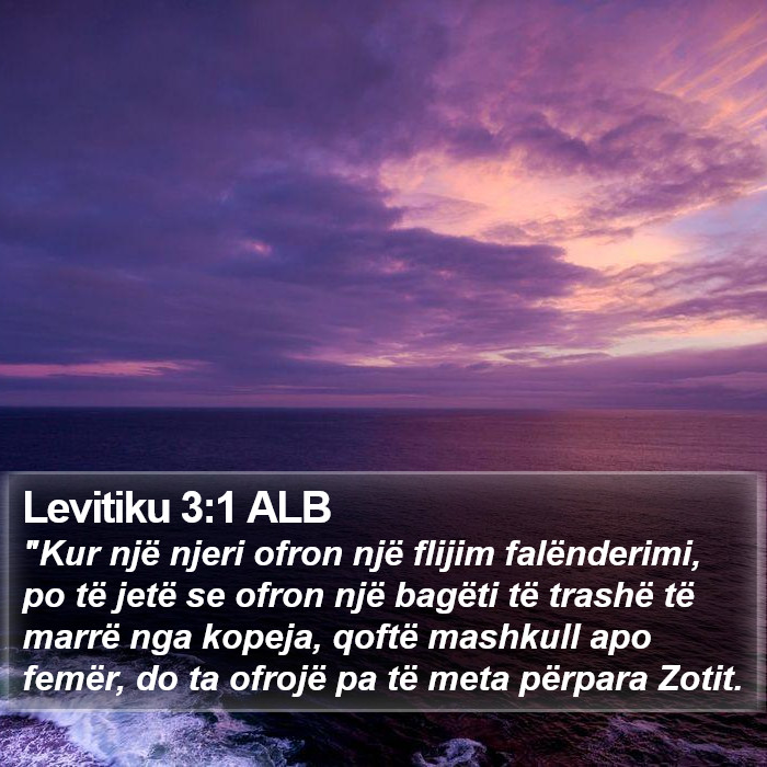 Levitiku 3:1 ALB Bible Study