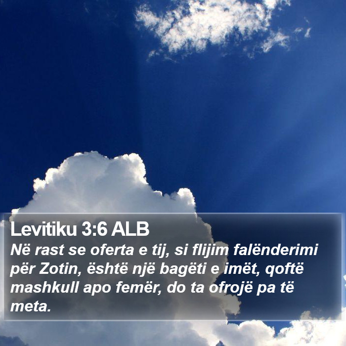 Levitiku 3:6 ALB Bible Study