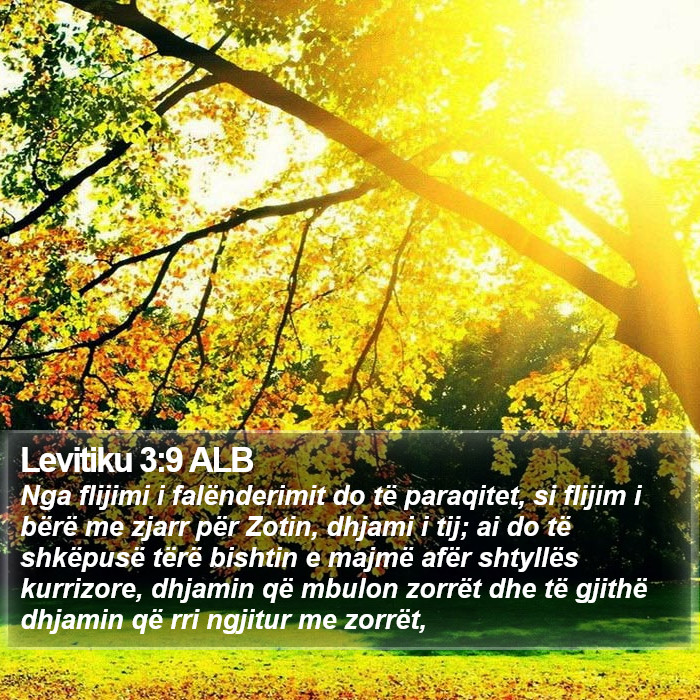 Levitiku 3:9 ALB Bible Study