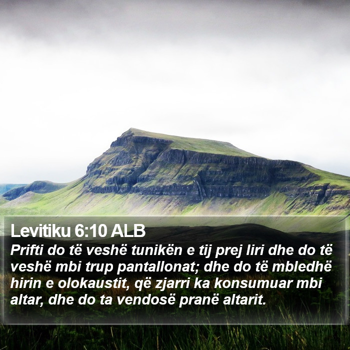 Levitiku 6:10 ALB Bible Study