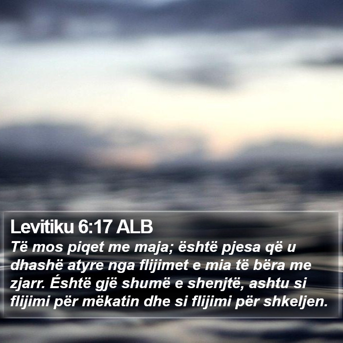 Levitiku 6:17 ALB Bible Study