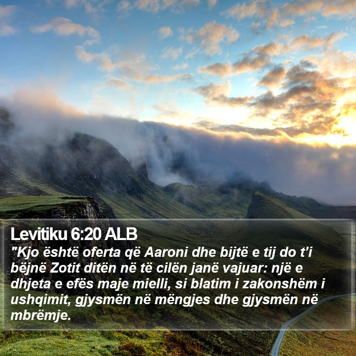 Levitiku 6:20 ALB Bible Study