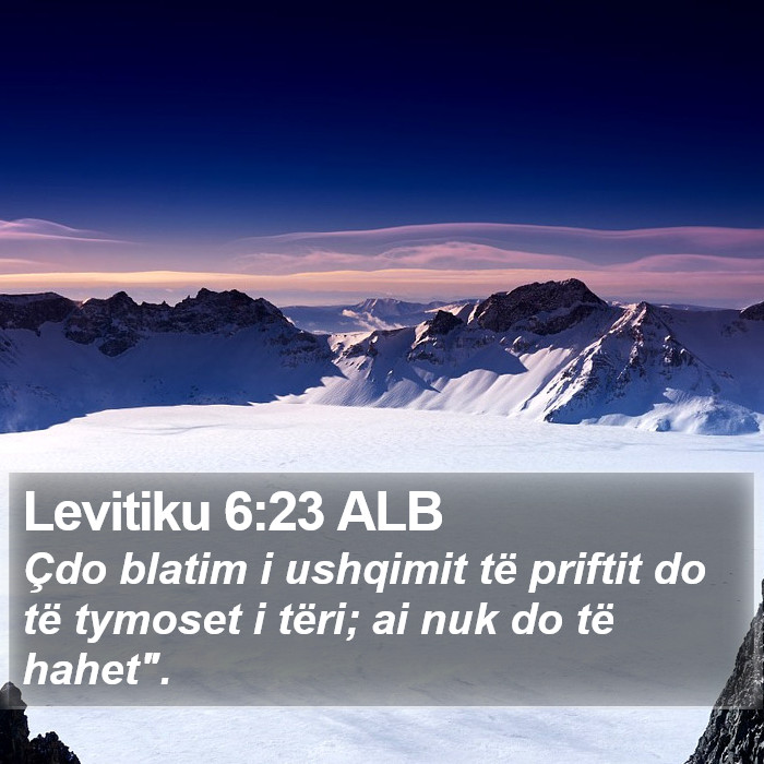 Levitiku 6:23 ALB Bible Study