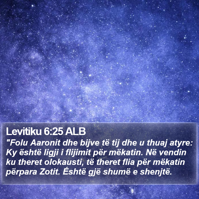 Levitiku 6:25 ALB Bible Study