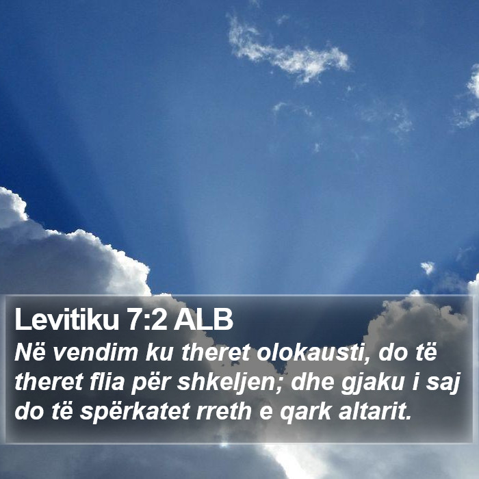 Levitiku 7:2 ALB Bible Study