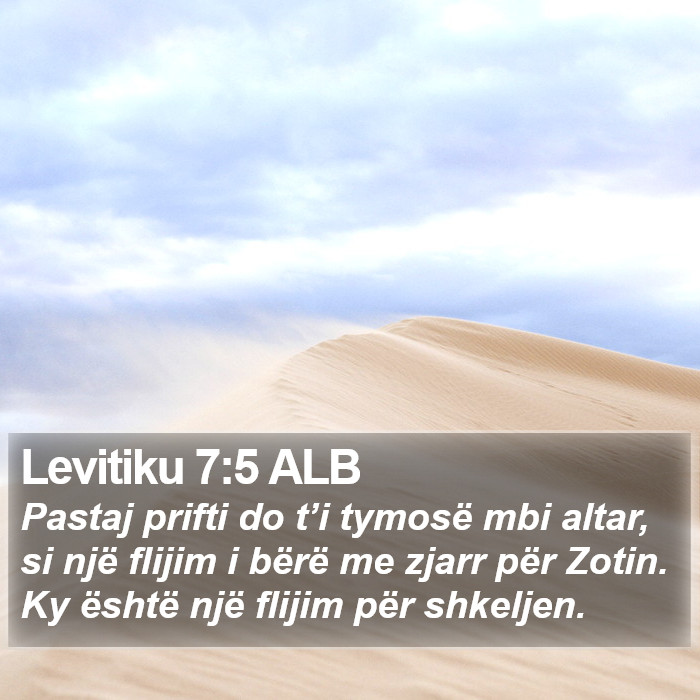 Levitiku 7:5 ALB Bible Study