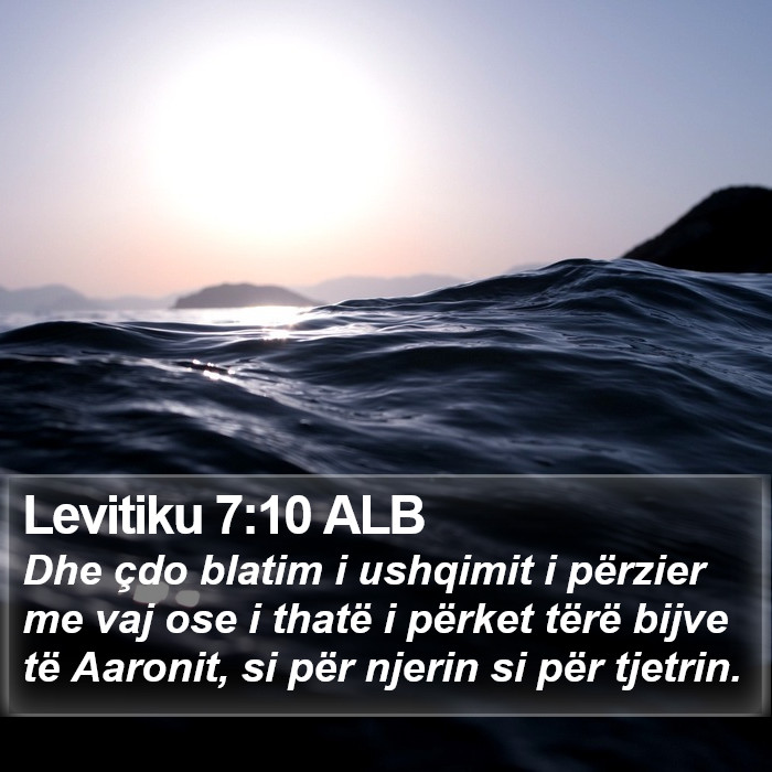 Levitiku 7:10 ALB Bible Study