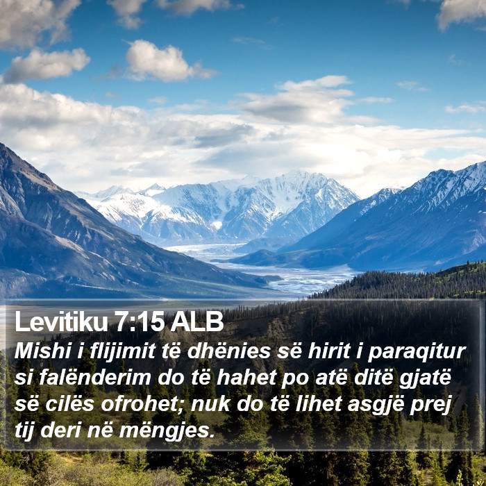 Levitiku 7:15 ALB Bible Study