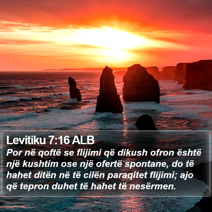 Levitiku 7:16 ALB Bible Study