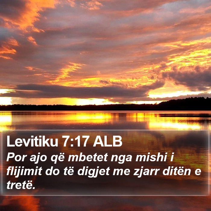 Levitiku 7:17 ALB Bible Study