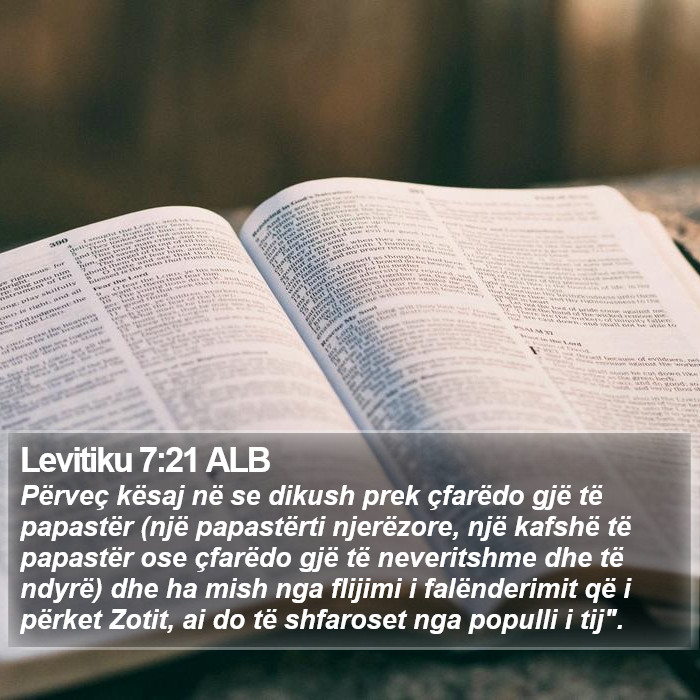 Levitiku 7:21 ALB Bible Study