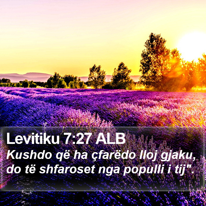 Levitiku 7:27 ALB Bible Study