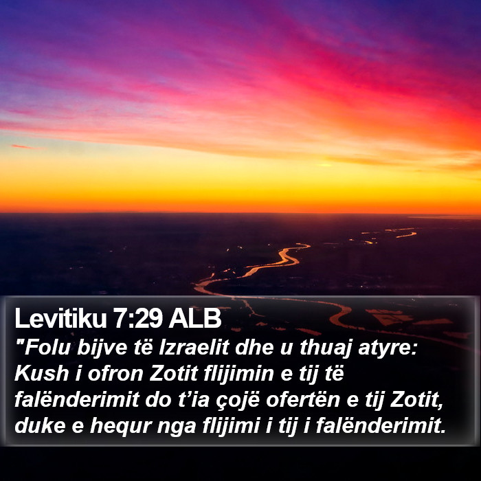 Levitiku 7:29 ALB Bible Study