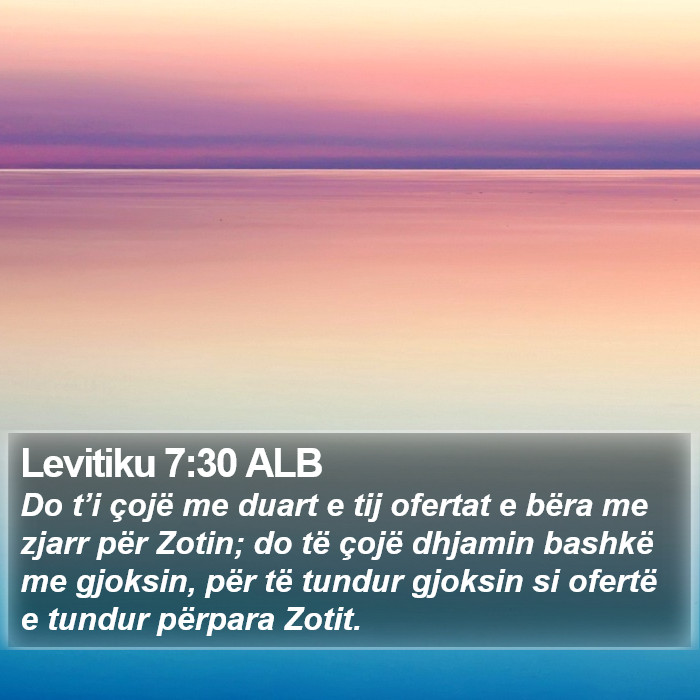 Levitiku 7:30 ALB Bible Study