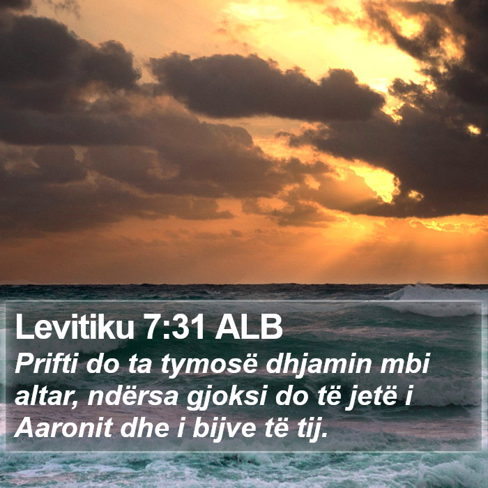 Levitiku 7:31 ALB Bible Study