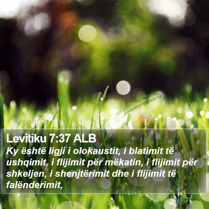 Levitiku 7:37 ALB Bible Study