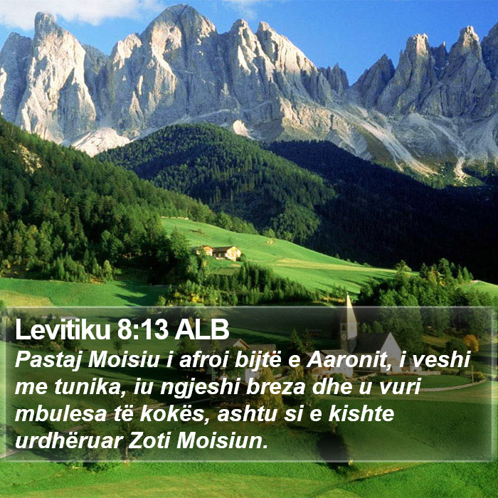 Levitiku 8:13 ALB Bible Study