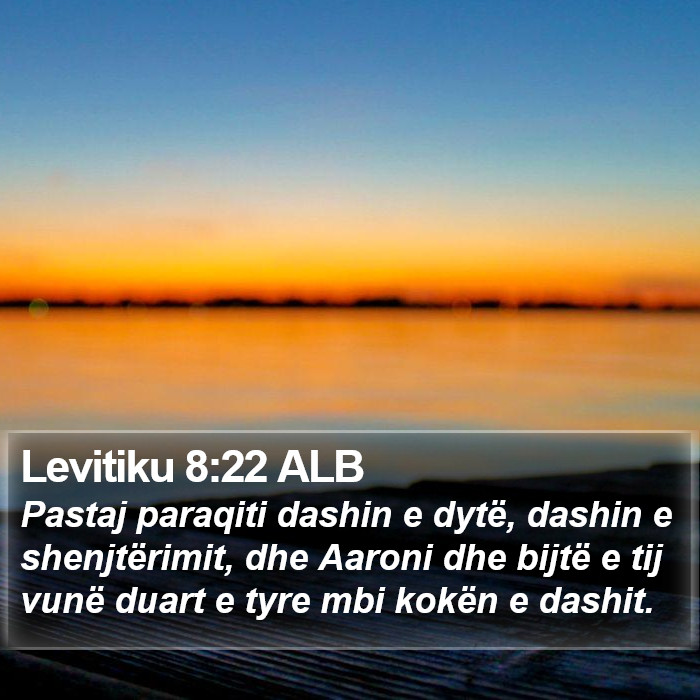 Levitiku 8:22 ALB Bible Study