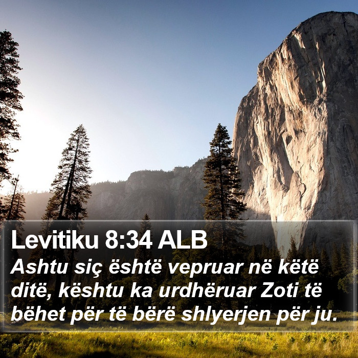 Levitiku 8:34 ALB Bible Study