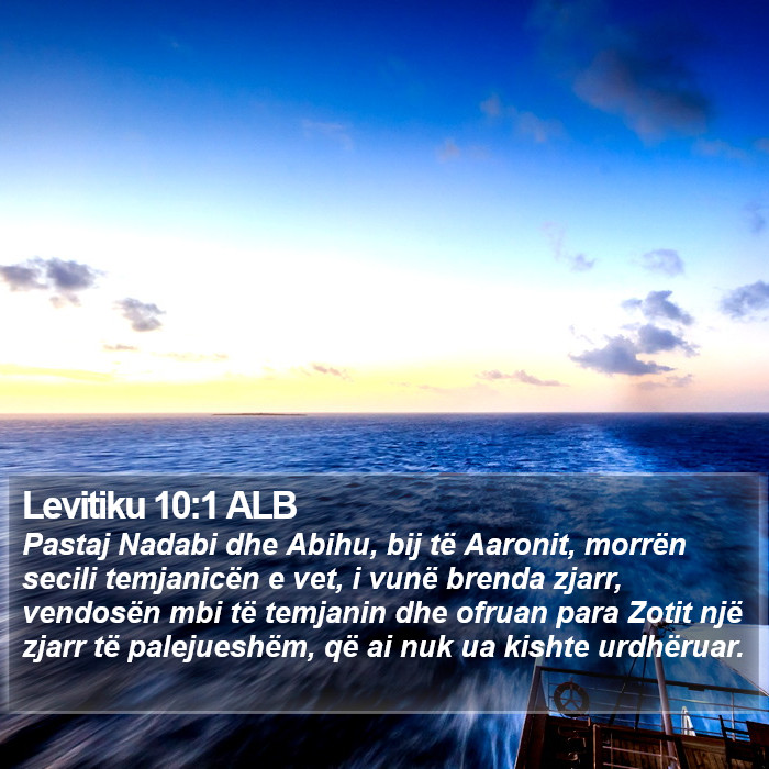 Levitiku 10:1 ALB Bible Study