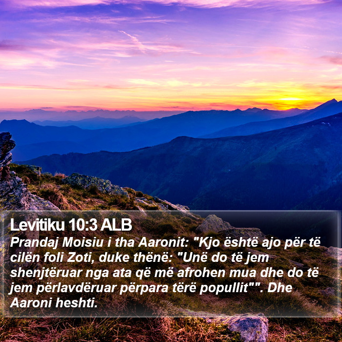 Levitiku 10:3 ALB Bible Study