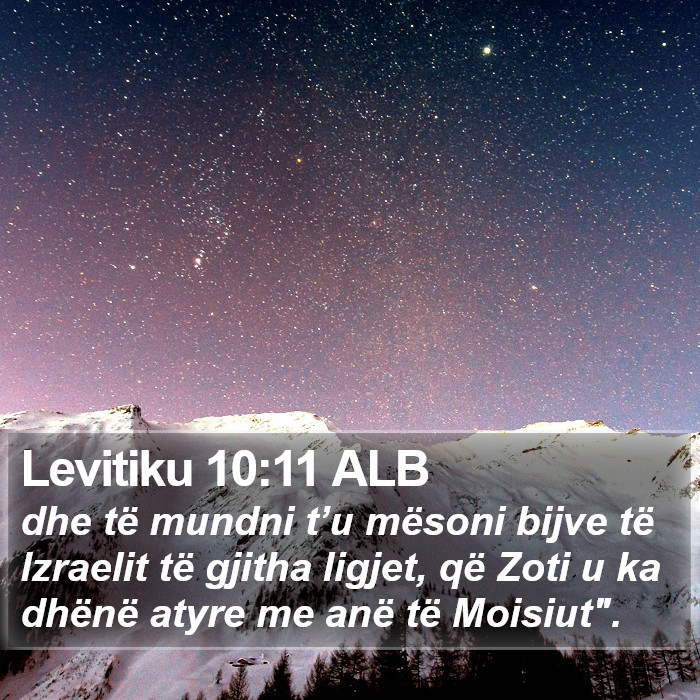 Levitiku 10:11 ALB Bible Study