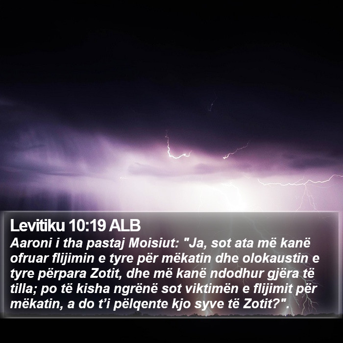 Levitiku 10:19 ALB Bible Study