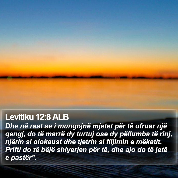 Levitiku 12:8 ALB Bible Study